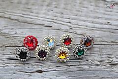 Náušnice - napichovacie náušnice Swarovski 8mm (Priehľadná) - 14059429_