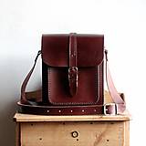 Pánske tašky - Pánska kožená taška *mahagón* - 14060064_