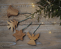 Dekorácie - Viánočné dekorácie z jaseňového dreva - 14059880_