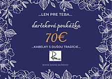 Darčekové poukážky - Darčeková poukážka 70€ - 14059414_