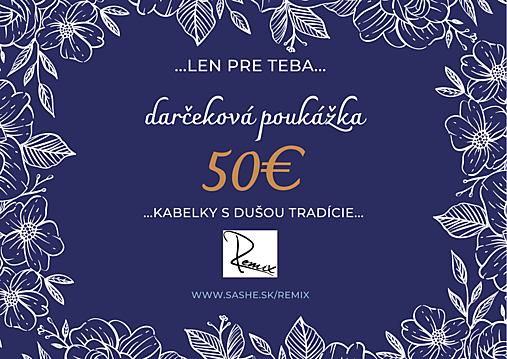 Darčekové poukážky - Darčeková poukážka 50€ - 14059409_