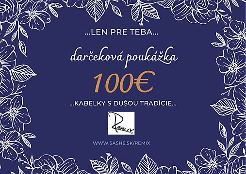 Darčekové poukážky - Darčeková poukážka 100€ - 14059420_