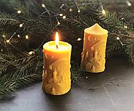 Sviečky - ZIMNÁ KRAJINA 200g, sviečka zo včelieho vosku - 14059506_