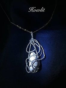 Náhrdelníky - náhrdelník s howlitom - 14062818_