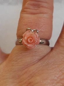 Prstene - nežný prstienok s ružičkou - 14064725_