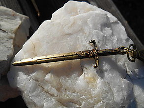 Pánske šperky - pre rytierov-bojovníkov:,,palcát,, a iné (meč-bronz-stredovek-) - 14063680_