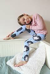 Detské oblečenie - legíny z biobavlny Oops! (modré) - 14067409_