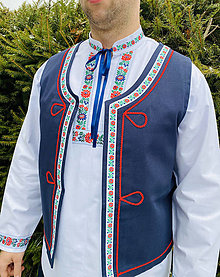 Pánske oblečenie - Pánska folklórna vesta - 14065847_