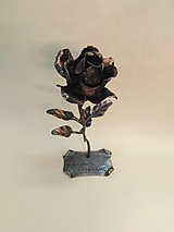 Dekorácie - Kovaná ruža s venovaním - 14066059_