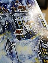 Obrazy - Sada 4 vianočných pohľadníc - Zimná Krajinka - Art Print - 14067606_