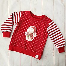 Detské oblečenie - Pískacia vianočná mikina červená - 14065860_