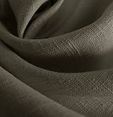 Textil - (19) 100 % predpraný mäkčený ľan olivová sivá, šírka 135 cm - 14071996_