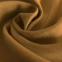 Textil - (14) 100 % predpraný mäkčený ľan karamelový, šírka 135 cm - 14071989_