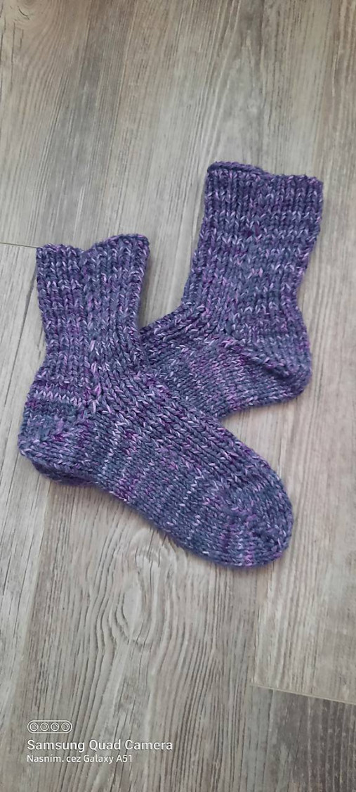 ponožky  veľ.42-43 (42-43 melír fialový)