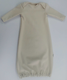 Detské oblečenie - Košieľka na spanie v prírodnej bielej farbe (BKM bezplienková komunikačná metóda) (1 - 3 mesiace) - 14069065_
