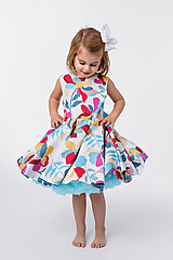Detské oblečenie - Obojstranné šaty Jasmína - 14070625_