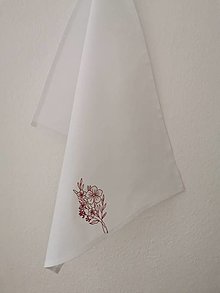 Úžitkový textil - Bavlnená utierka s výšivkou - 14071841_