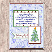 Papiernictvo - Vianočná básnička na pohľadnici (zima) - 14070419_