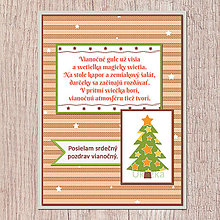 Papiernictvo - Vianočná básnička na pohľadnici (pásiky) - 14070424_