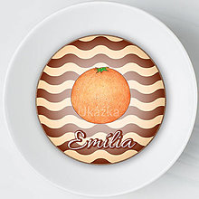 Dekorácie - Ozdoba na koláčiky ovocná kreslená (pomaranč (čokoládové vlnky)) - 14072502_