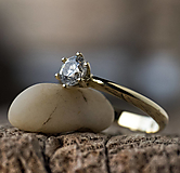 Prstene - Ako požiadať princeznú o ruku ... jemnejšia verzia (Biele 14K zlato) - 14076462_