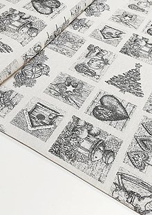 Textil - Gobelín s vianočným vzorom (Pestrofarebná) - 14075059_
