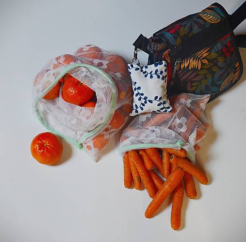 Úžitkový textil - Zero waste kľúčenka s vrecúškom - 14077768_