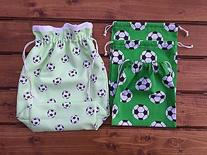 Úžitkový textil - malé zelené futbalové vrecúška.... - 14073661_