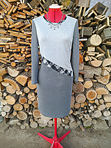 Šaty - Úpletové šedé športové šaty - 14076397_