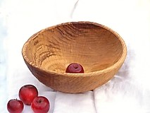 Nádoby - Ručne dlabaná veľká drevená misa, čerešňa, priemer 35 cm - 14075459_