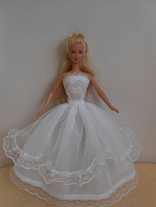 Hračky - Svadobné šaty pre barbie - 14074561_