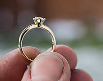 Prstene - Ako požiadať princeznú o ruku ... jemnejšia verzia (Biele 14K zlato) - 14079556_