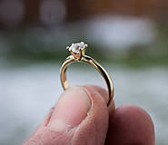 Prstene - Ako požiadať princeznú o ruku ... jemnejšia verzia (Biele 14K zlato) - 14079558_
