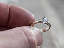 Prstene - Ako požiadať princeznú o ruku ... jemnejšia verzia (Biele 14K zlato) - 14079577_