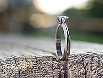 Prstene - Ako požiadať princeznú o ruku ... jemnejšia verzia (Biele 14K zlato) - 14079579_