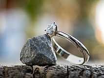 Prstene - Ako požiadať princeznú o ruku ... jemnejšia verzia (Biele 14K zlato) - 14079625_