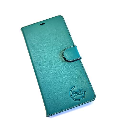 Knižkové kožené puzdro na iPhone, Samsung Galaxy, Huawei a iné - smaragd