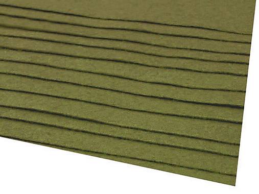 Textil - Látková dekoratívna plsť/filc - khaki - 14080544_