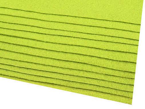 Textil - Látková dekoratívna plsť/filc - limetková - 14080559_
