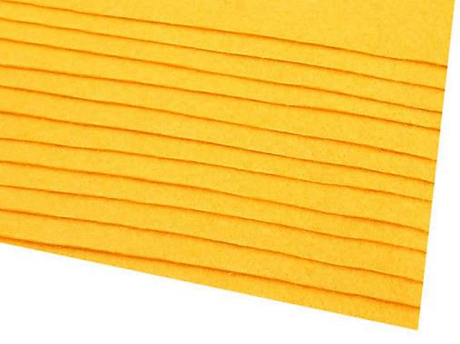Textil - Látková dekoratívna plsť/filc - horčicová - 14080592_