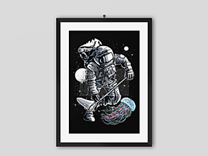 Grafika - Plagát| Astronaut-Medúza - 14082516_
