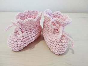 Detské topánky - Papučky pre bábätko (Bledoružové) - 14079258_