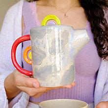 Nádoby - Dúhový čajník z kolekcie Každý deň - 14080016_