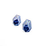 Náušnice - Náušnice modré Krystalix - 14079826_