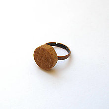 Prstene - Prsteň s dreveným očkom - dubový - 14079300_
