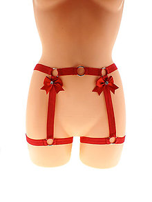 Spodná bielizeň - Women harness, postroj nohavičky elastické sexy bielizeň, dámske páskové nohavičky erotické. - 14085057_