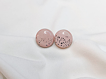 Náušnice - KRUH-ové napichovačky - ružové chirurgická oceľ (12 mm) - 14085679_