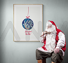 Grafika - Vianočná dekorácia - pohľadnica/print/karticka - 14083344_