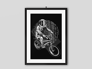 Grafika - Plagát| Astronaut-na bicykli - 14083216_