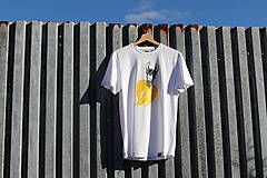 Pánske oblečenie - GOTs tričko pánsky/unisex strih - Banánová lama - 14085150_